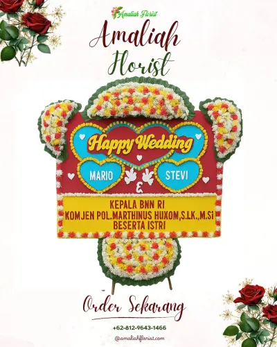 Karangan Papan Bunga Pernikahan di Pejukutan